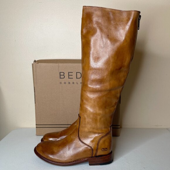 BED STU Tess Distressed Leather Riding Boots BedStu Size 8.5 - Picture 2 of 16
